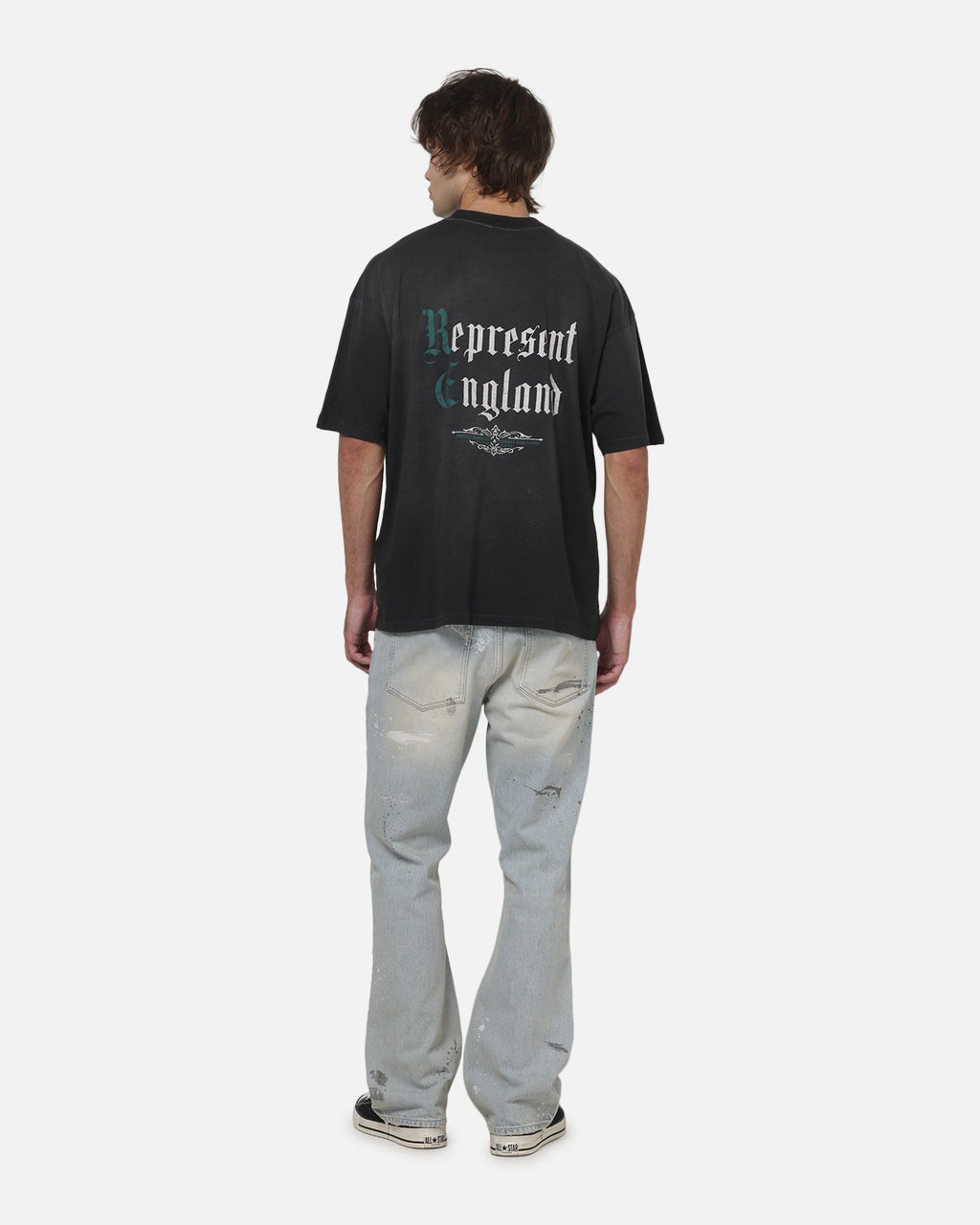 Represent Private Members T-Shirt Stained Black