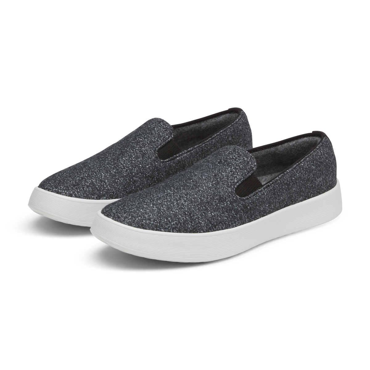 Men's Wool Cruiser Slip On - Dark Grey (Light Grey Sole)