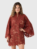 La Vie Women's Autumn Floral Mini Caftan