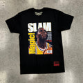NBA SLAM COVER TEE LAKERS MAGIC JOHNSON BLACK