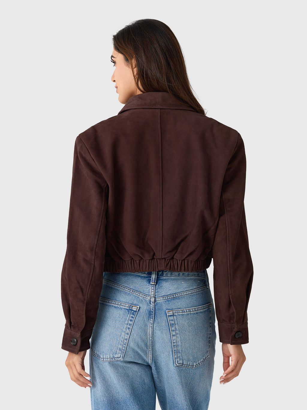 Agolde Women's Nahla Cropped Suede Jacket
