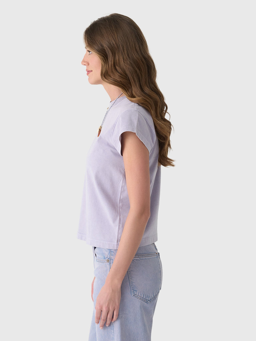 Agolde Women's Long Line Bryce Cap Sleeve Tee