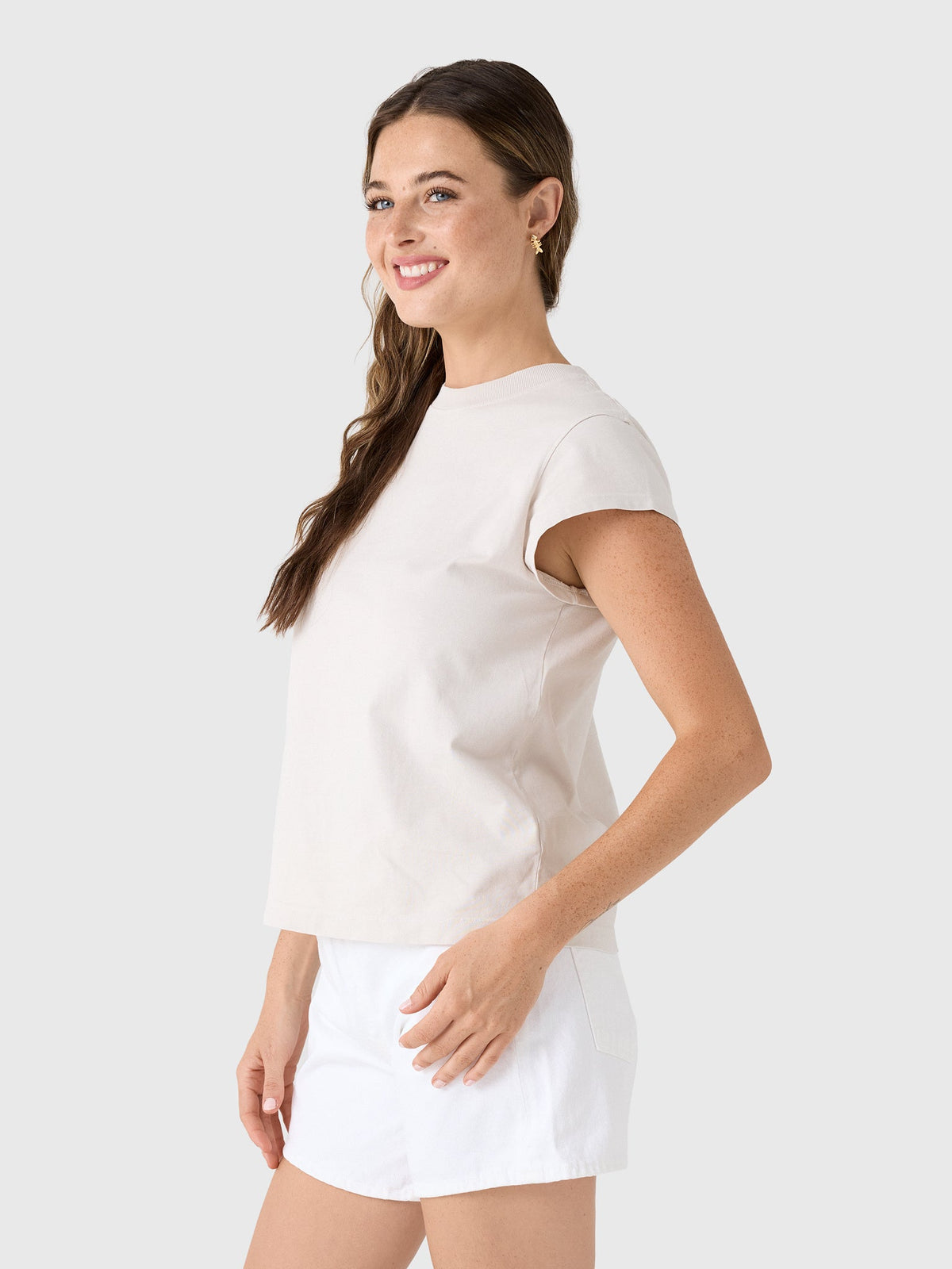 Agolde Women's Long Line Bryce Cap Sleeve Tee