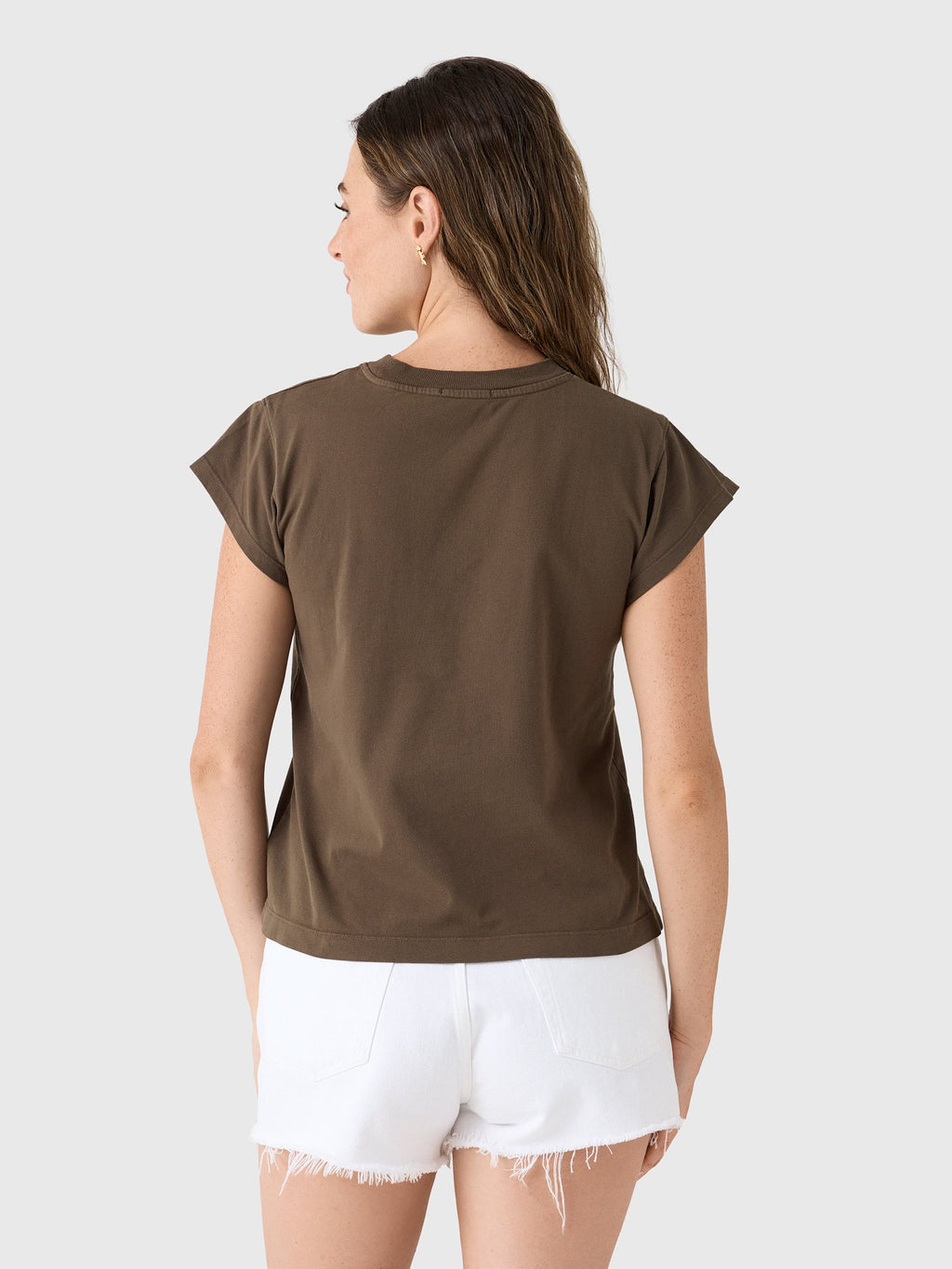 Agolde Women's Long Line Bryce Cap Sleeve Tee