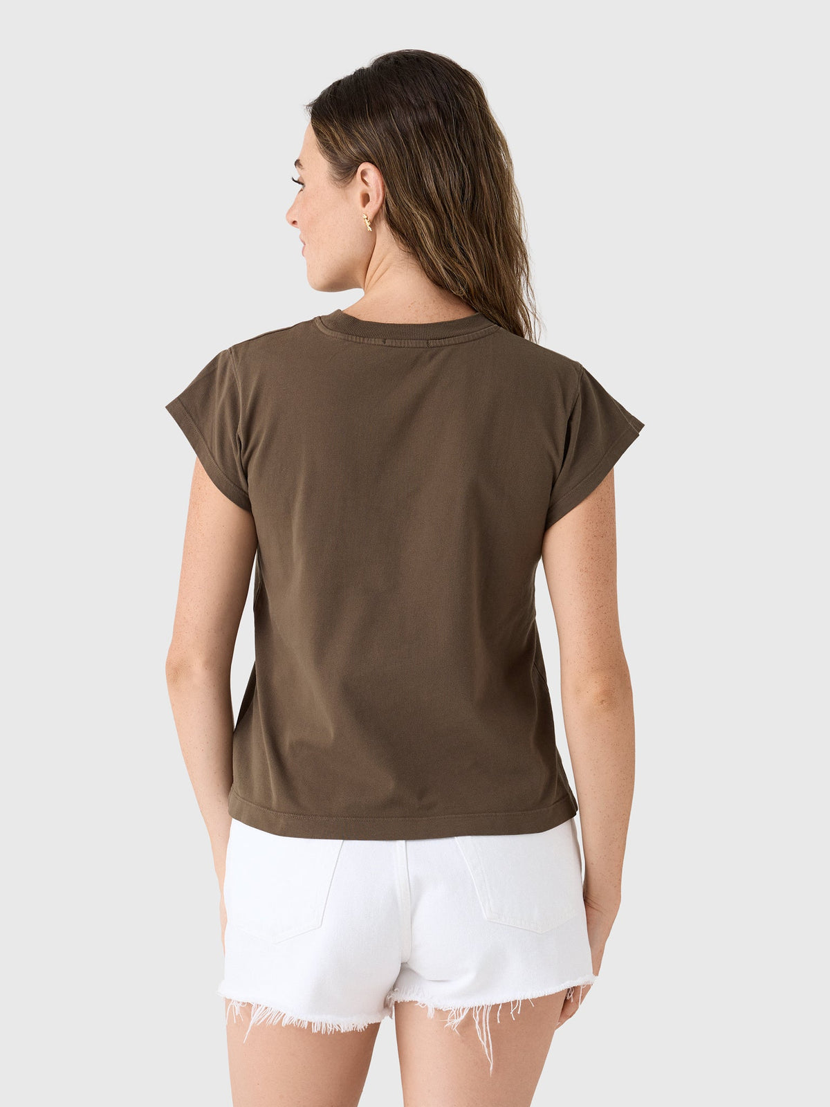 Agolde Women's Long Line Bryce Cap Sleeve Tee