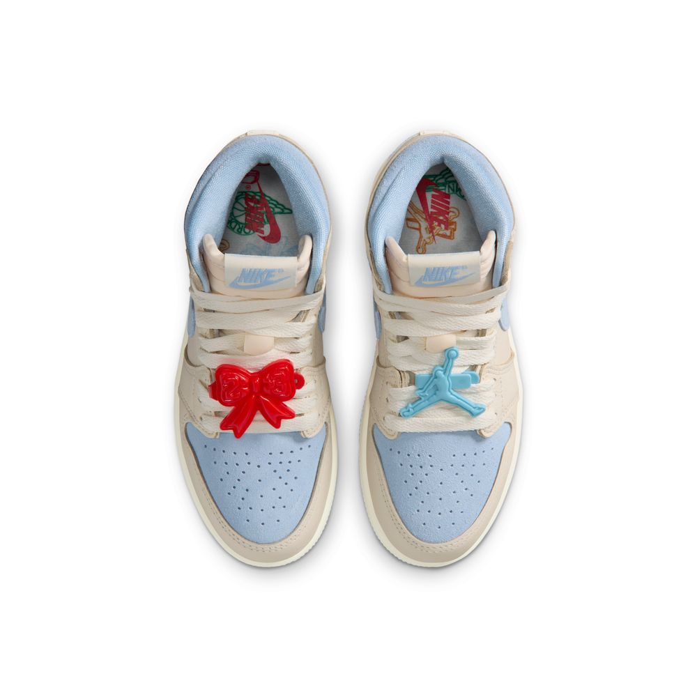 JODRAN 1 Retro High OG "Pale Ivory Psychic Blue" (PS) Little Kids Sneakers