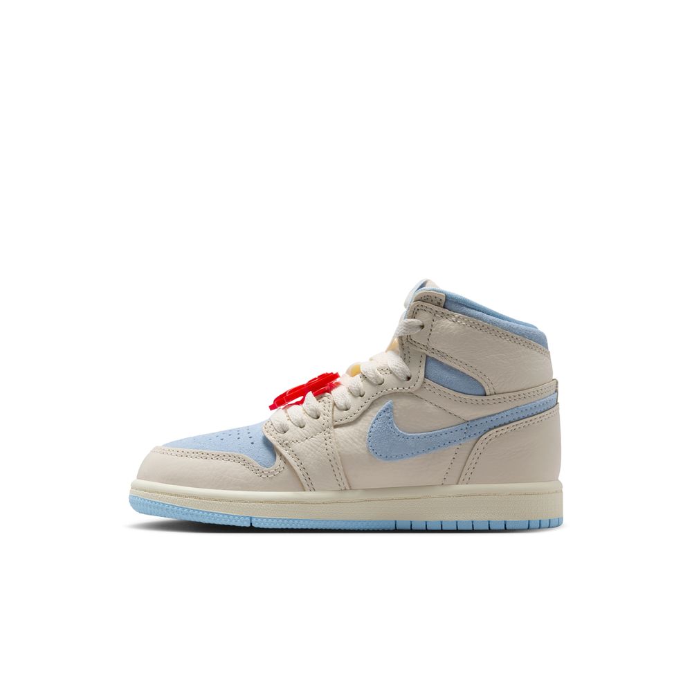 JODRAN 1 Retro High OG "Pale Ivory Psychic Blue" (PS) Little Kids Sneakers