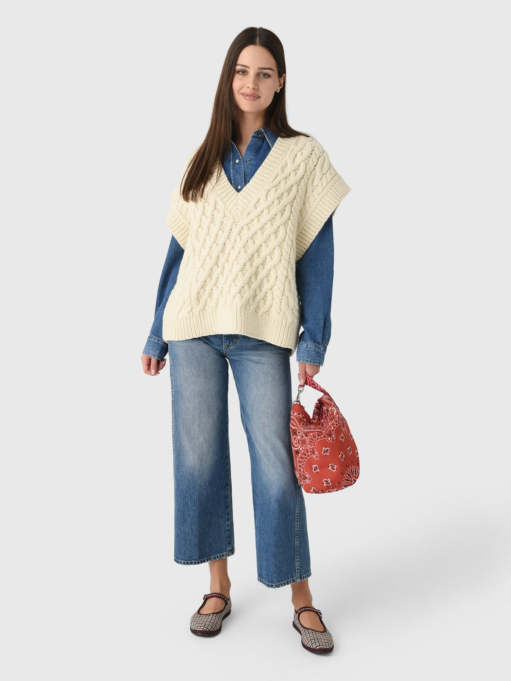 Mr. Mittens Women's Cross Hatch Maxi Vest