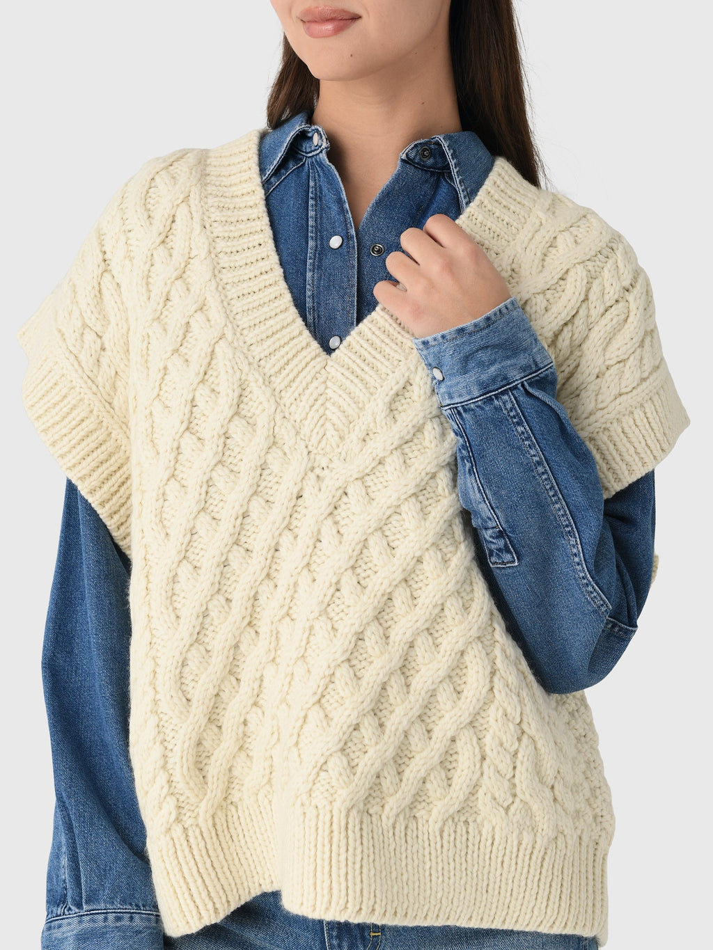 Mr. Mittens Women's Cross Hatch Maxi Vest