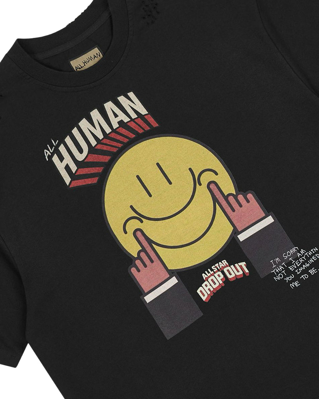 All Human Accepted Tee Black