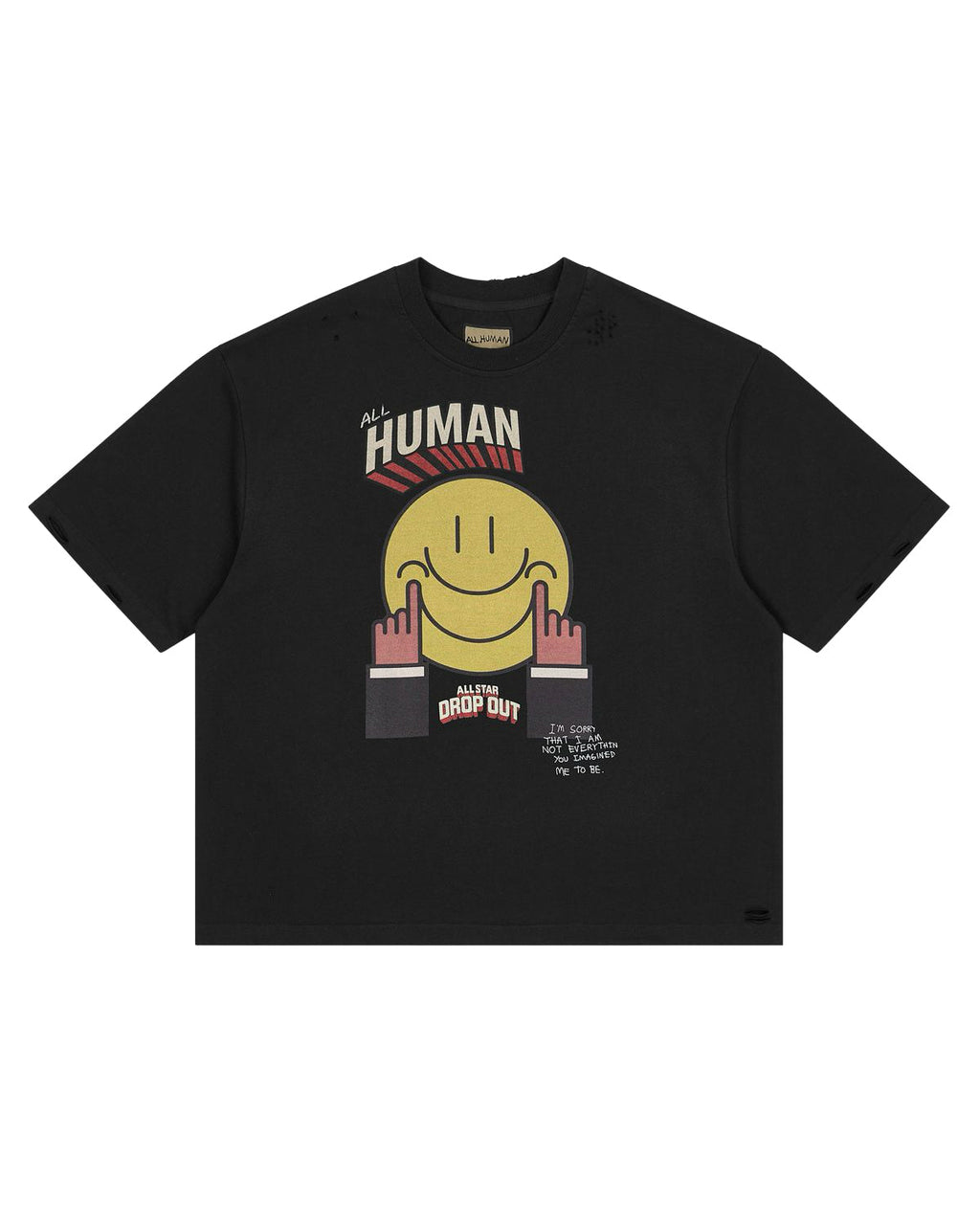 All Human Accepted Tee Black
