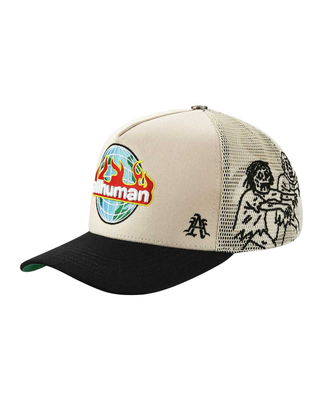 All Human Manson V2 Trucker Hat Cream/Black