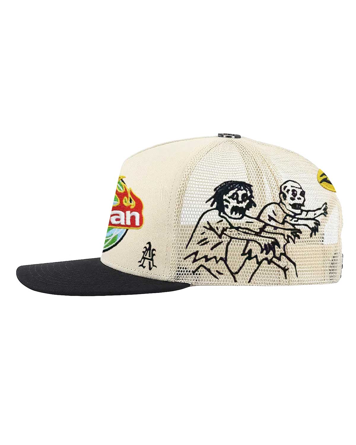 All Human Manson V2 Trucker Hat Cream/Black