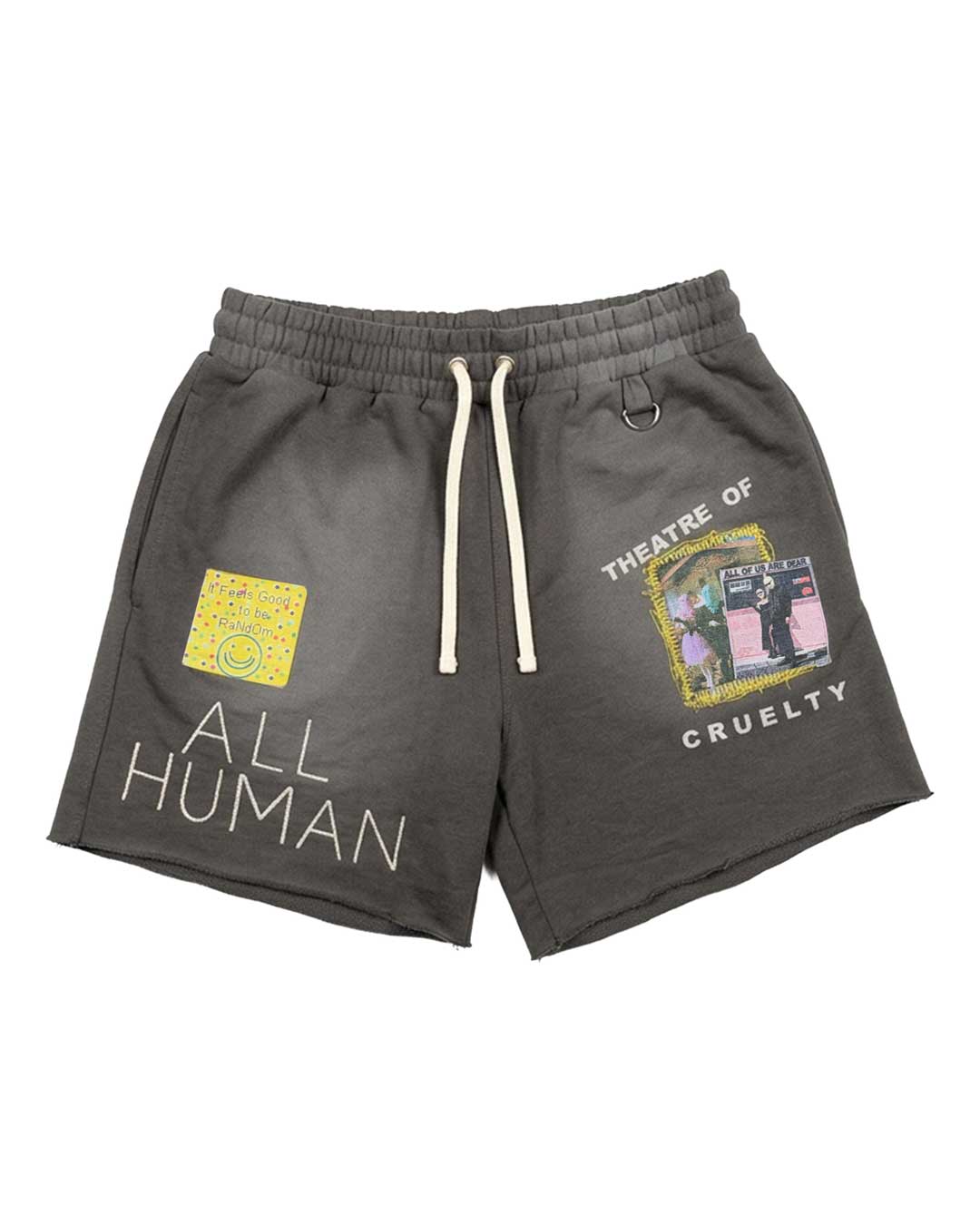 All Human V Bucks Shorts Charcoal Wash