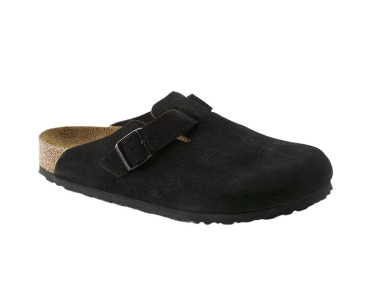 Birkenstock Boston Soft Footbed Suede (Black)