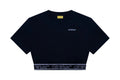BALMAIN Bookish Logo Band Crop Tee S/S Kids Apparel