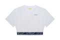 BALMAIN Bookish Logo Band Crop Tee S/S Kids Apparel