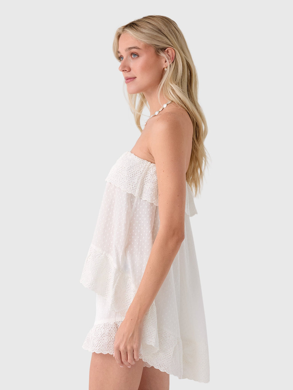 Boteh Women's Serenia Strapless Frill Top