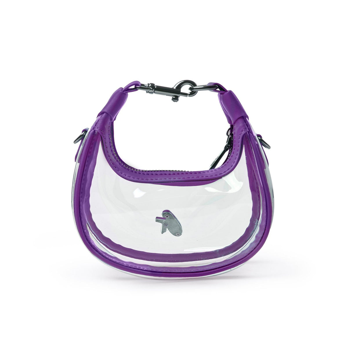 NANO CLEAR HOBO BAG - PURPLE