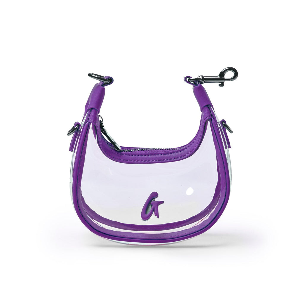 NANO CLEAR HOBO BAG - PURPLE