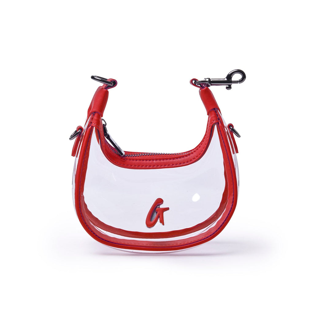 NANO CLEAR HOBO BAG - RED