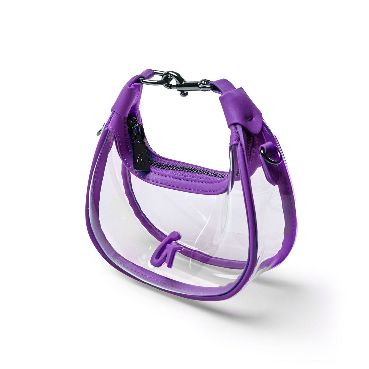 NANO CLEAR HOBO BAG - PURPLE