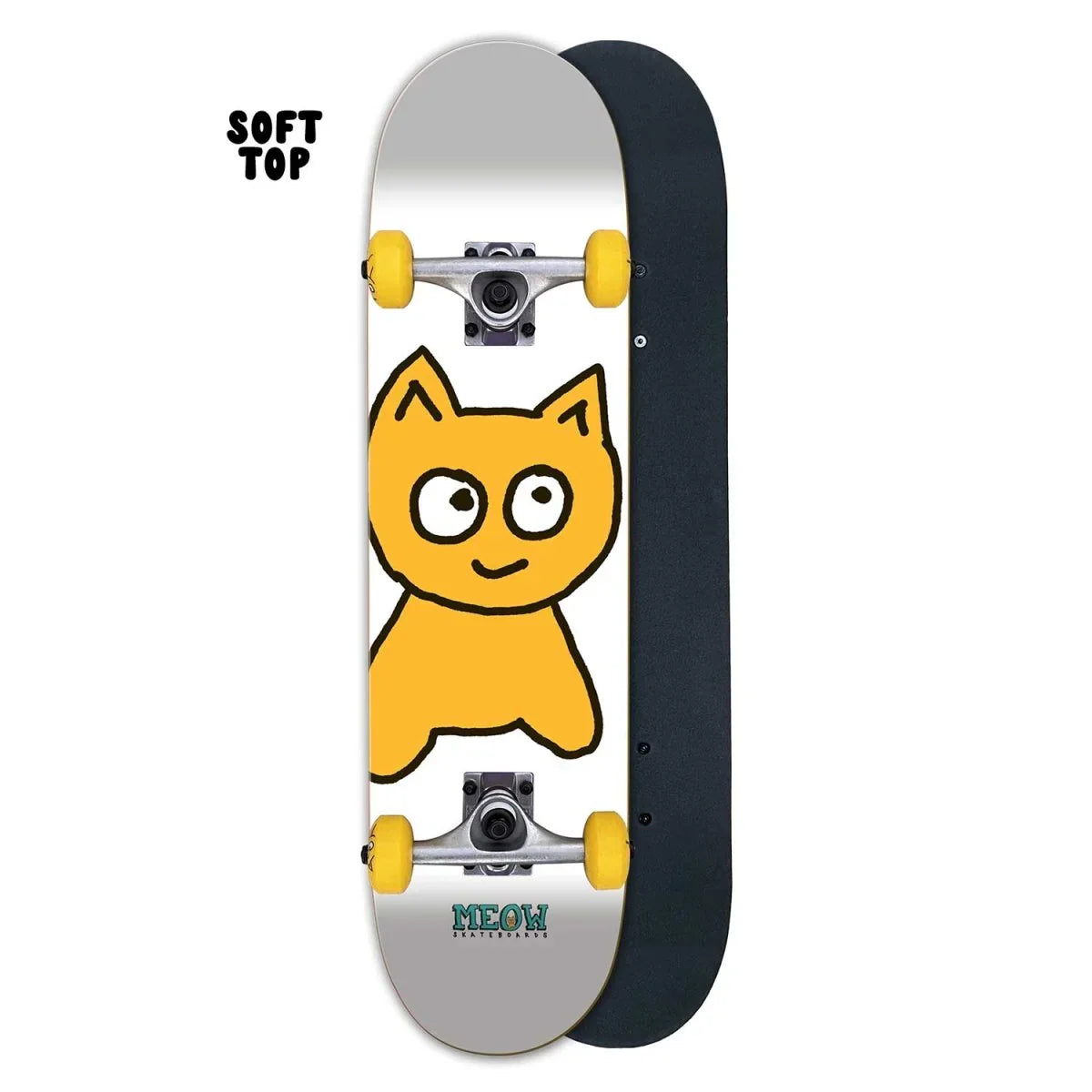 Meow Skateboard Big Cat [White] Complete - 7.00" SOFT TOP