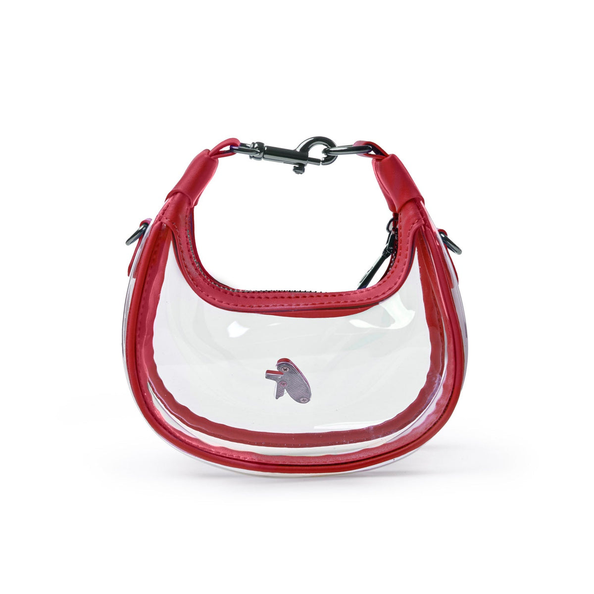 NANO CLEAR HOBO BAG - RED