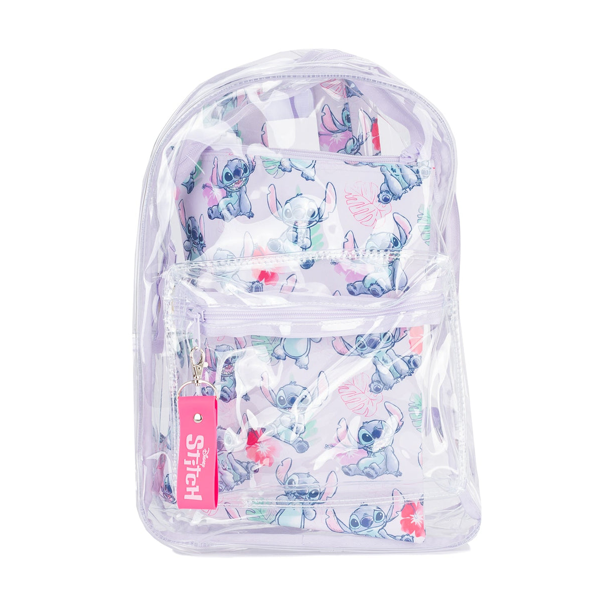 2 PC Stitch Clear Backpack & Pouch Set