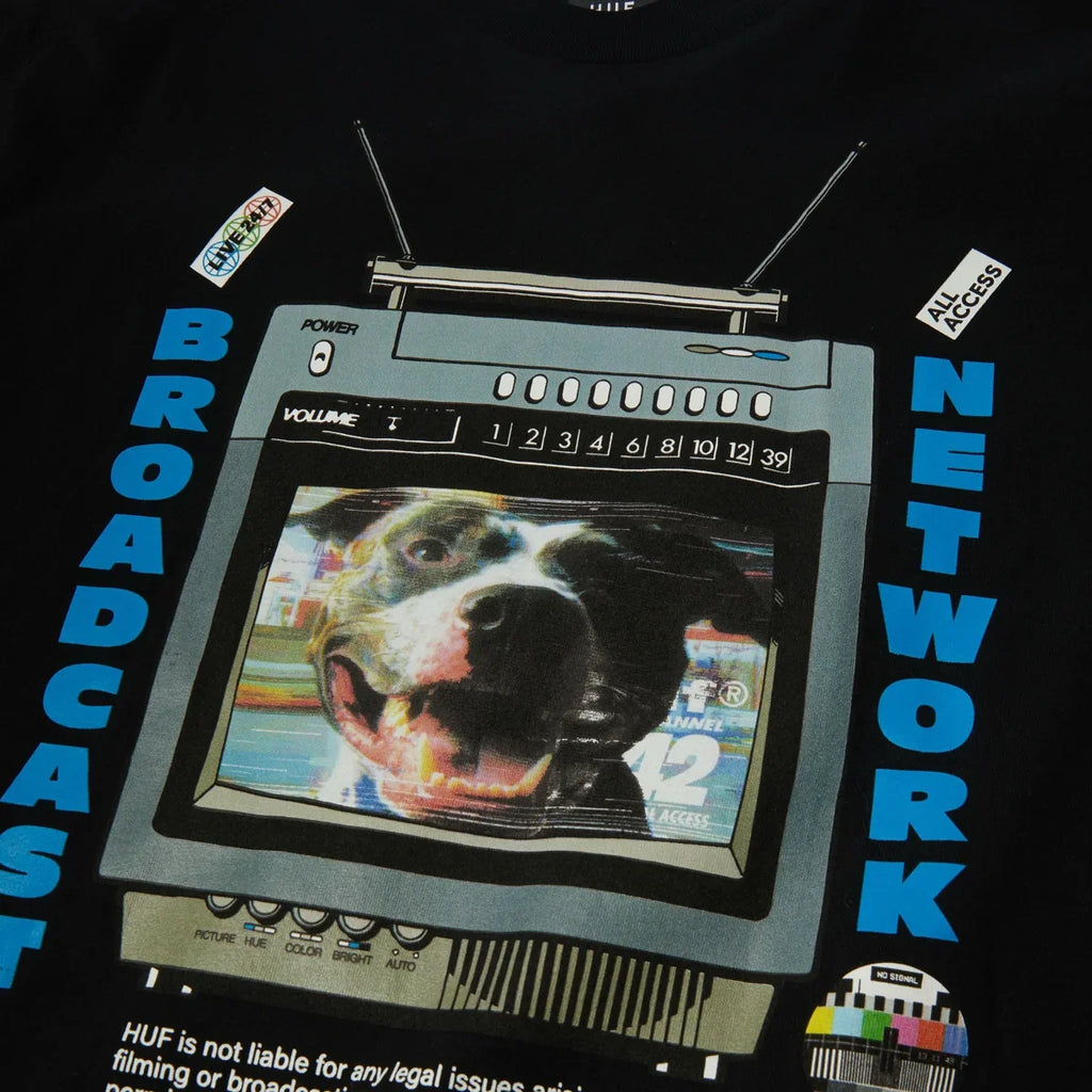 HUF Broadcast T-Shirt (Black)