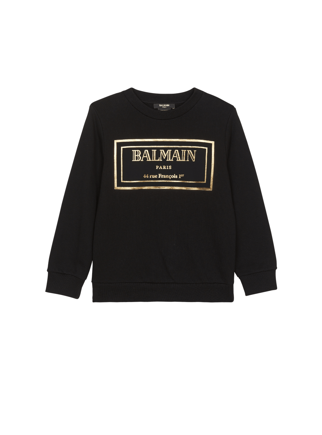 BALMAIN Thick Cotton Jersey Sweatshirt Kids Apparel