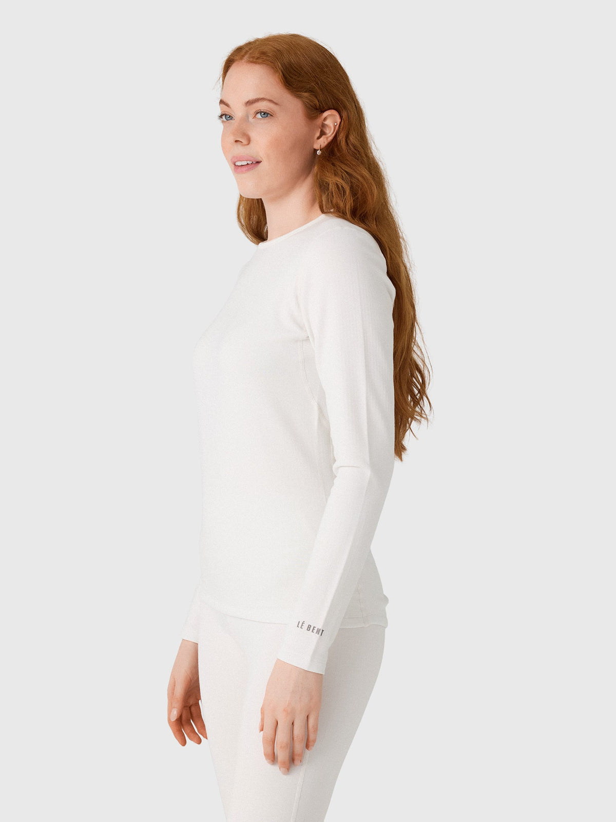 Le Bent Women's Heavyweight Grid Fleece Crew Base Layer Top