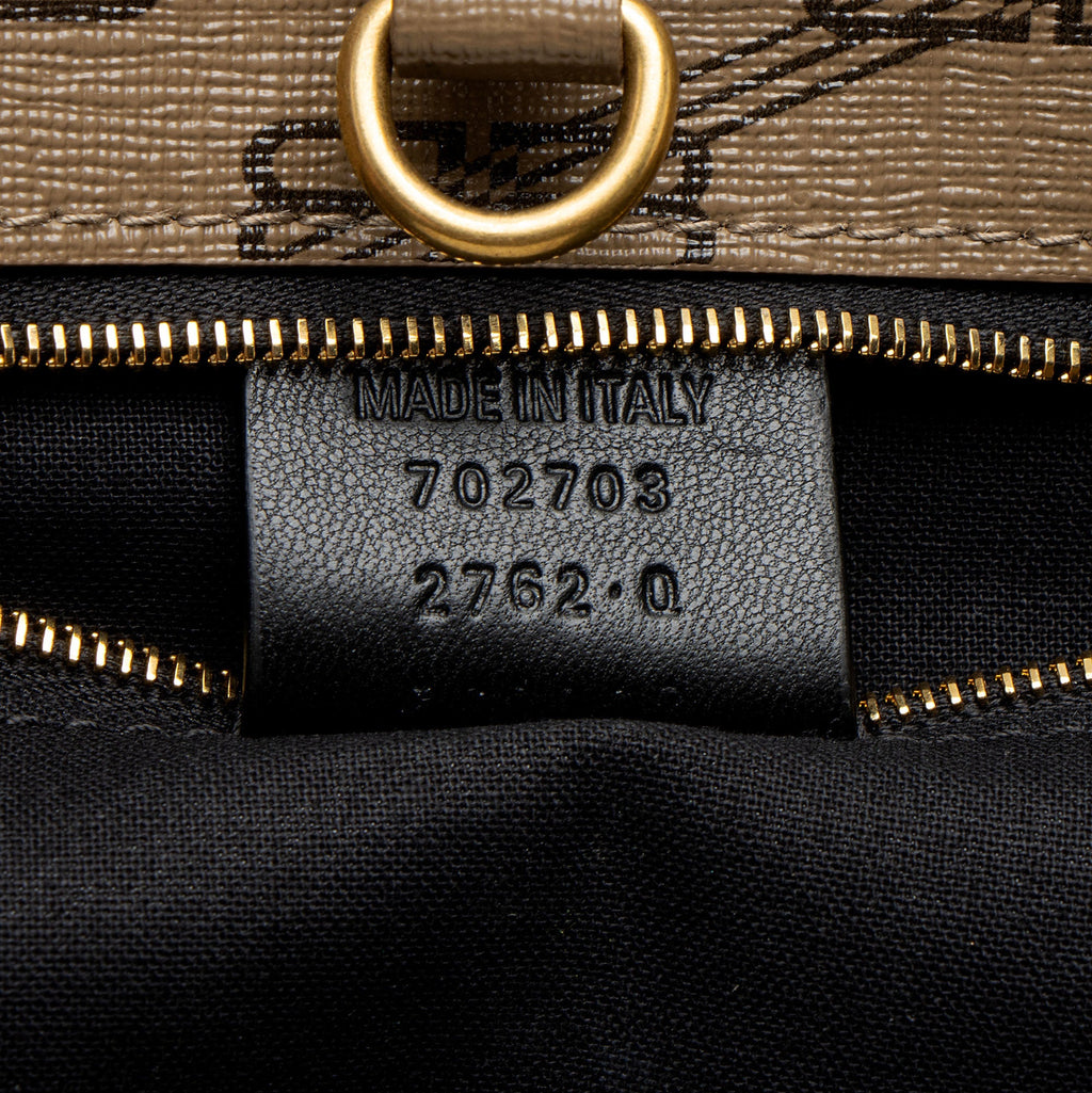 Balenciaga BB Monogram Canvas Signature Large Shopper Tote Bag - Brown