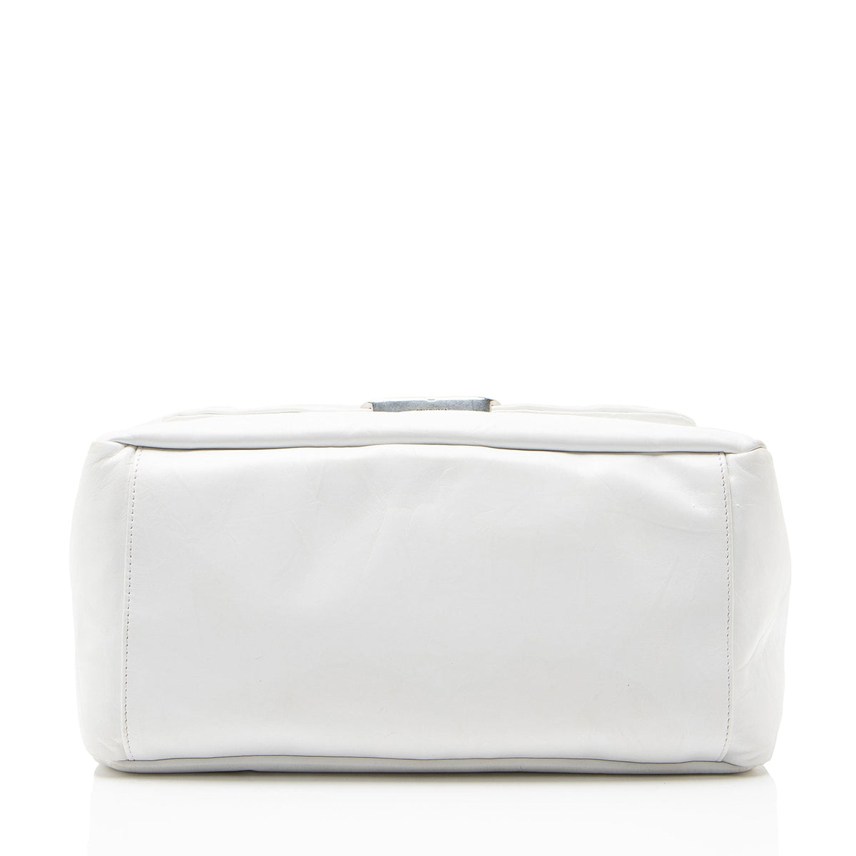 Balenciaga Calfskin Monaco Medium Shoulder Bag - White