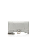 Balenciaga Glitter Hourglass XS Wallet on Chain - Silver