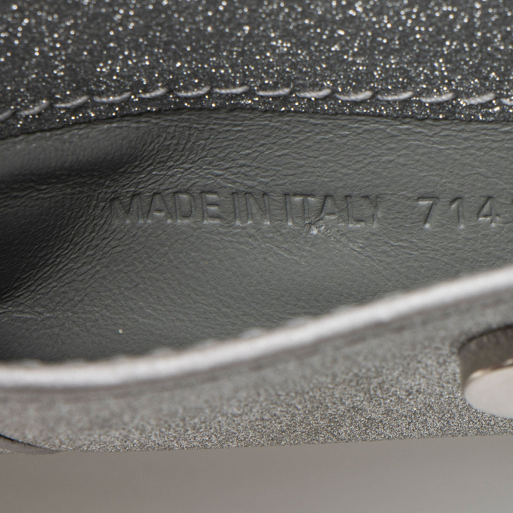 Balenciaga Glitter Hourglass XS Wallet on Chain - Silver