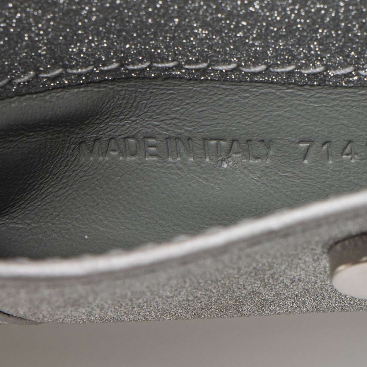 Balenciaga Glitter Hourglass XS Wallet on Chain - Silver