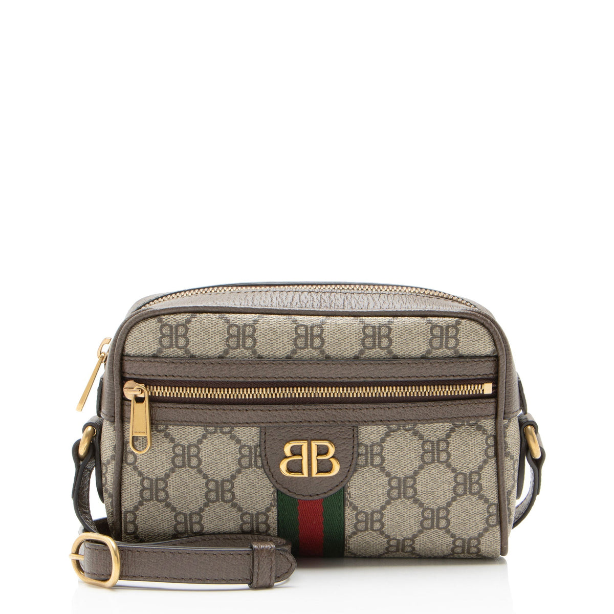 Balenciaga x Gucci BB Supreme Ophidia The Hacker Project Mini Shoulder Bag - Beige/Brown