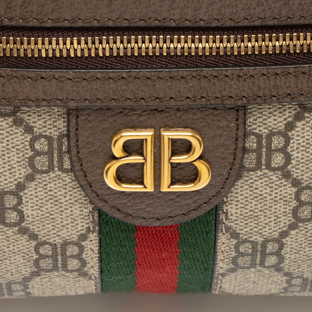 Balenciaga x Gucci BB Supreme Ophidia The Hacker Project Mini Shoulder Bag - Beige/Brown