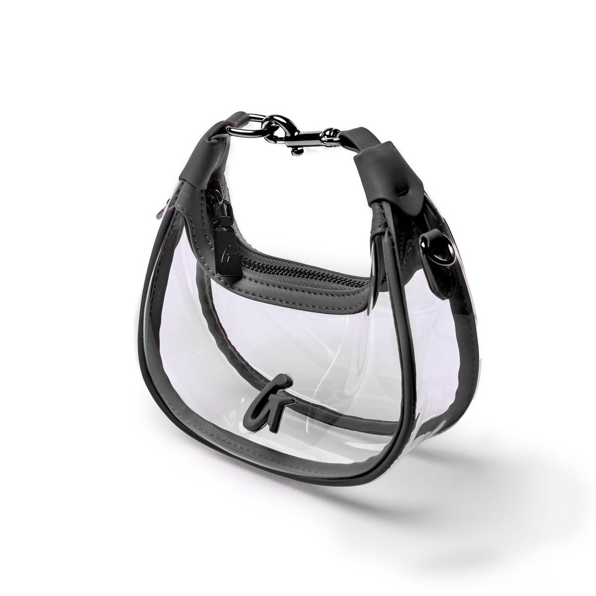 NANO CLEAR HOBO BAG - BLACK