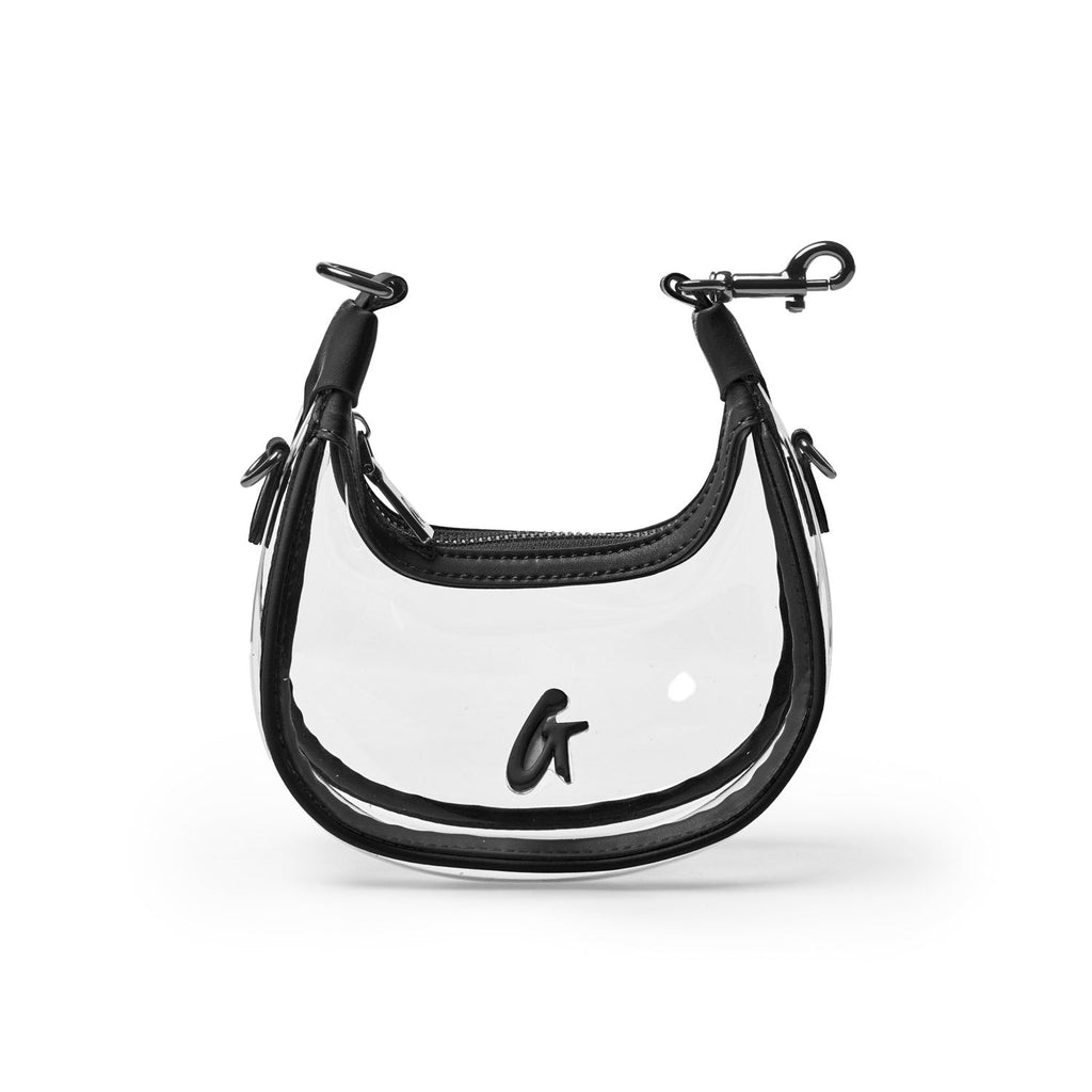 NANO CLEAR HOBO BAG - BLACK