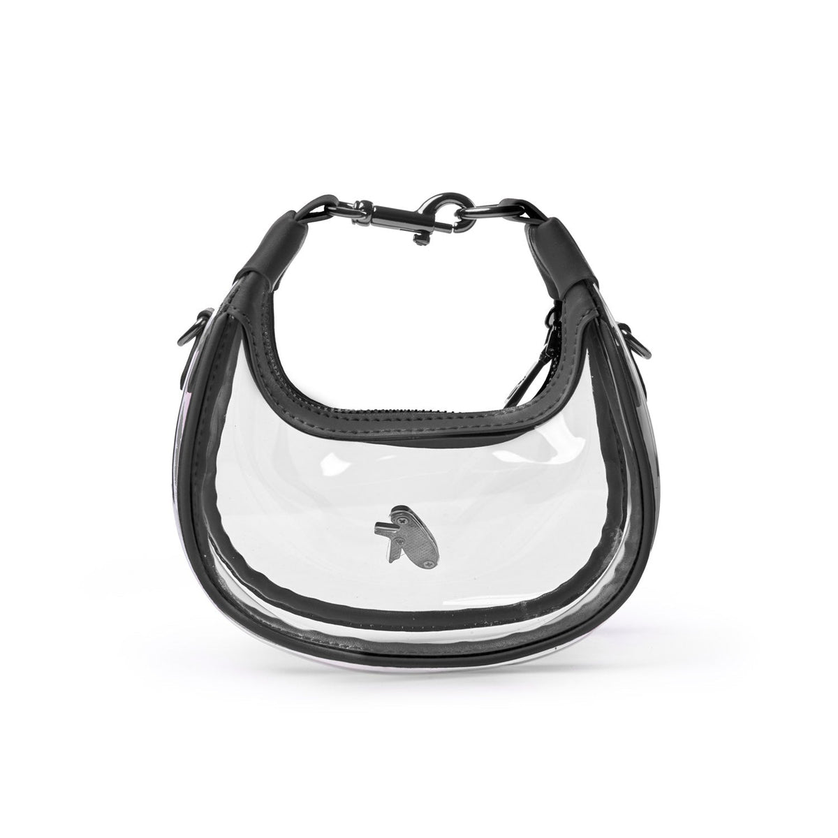 NANO CLEAR HOBO BAG - BLACK