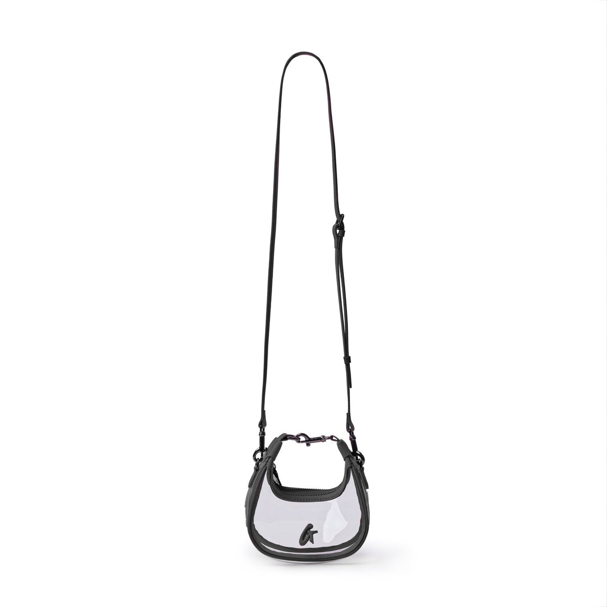 NANO CLEAR HOBO BAG - BLACK