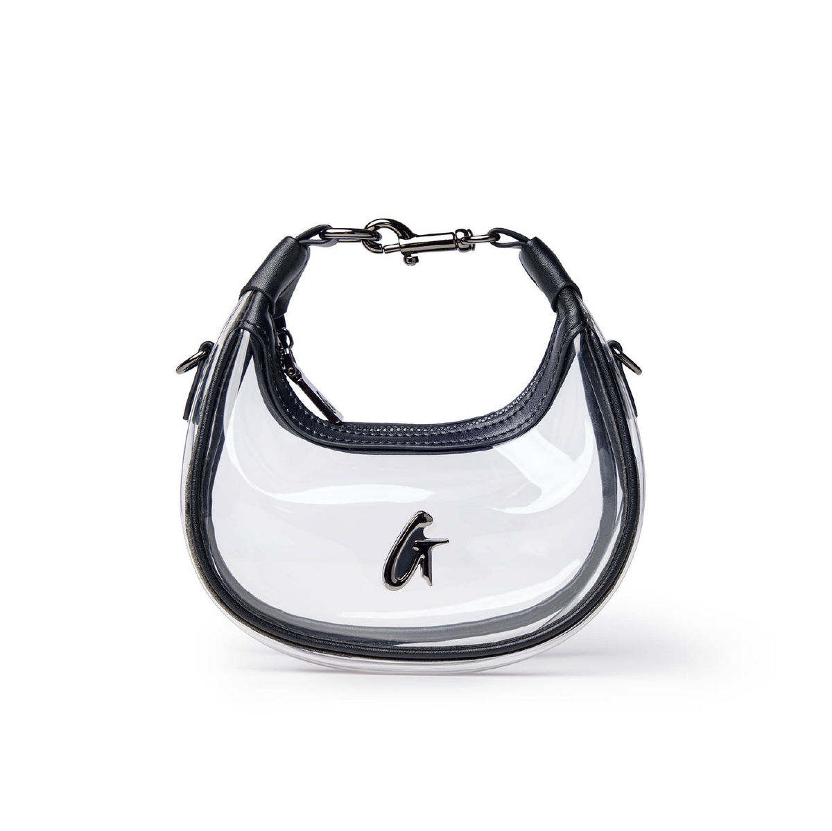 NANO CLEAR HOBO BAG - BLACK