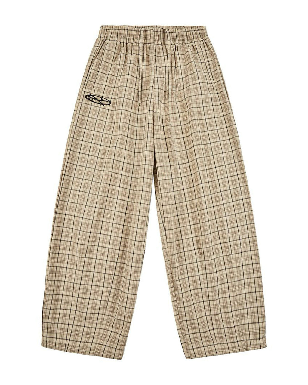 Boredom Kills Lounge Plaid Track Pants Khaki