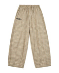 Boredom Kills Lounge Plaid Track Pants Khaki