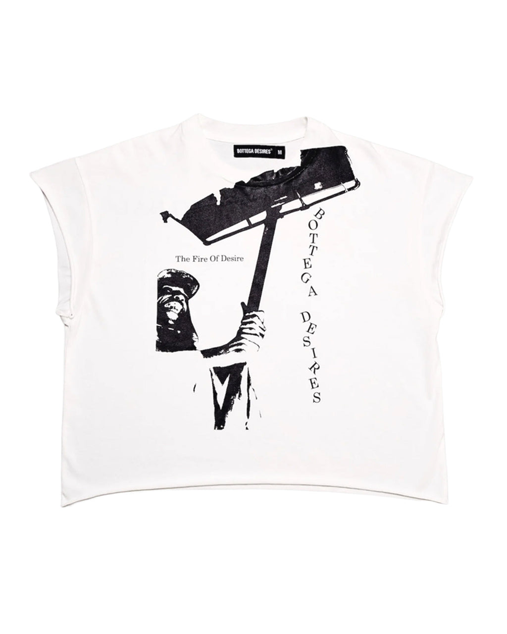 Bottega Desires Fire Of Desires Cutoff Tee White