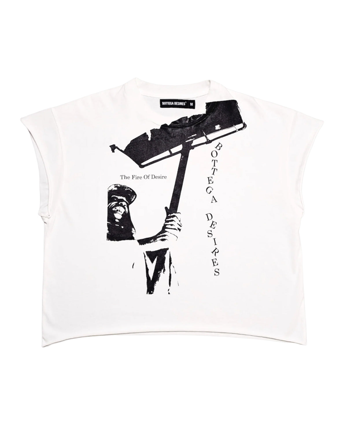 Bottega Desires Fire Of Desires Cutoff Tee White