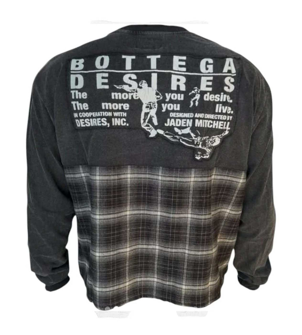 Bottega Desires Hybrid Flannel Tee Black