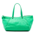 Bottega Veneta Intrecciato Trimmed Cervo Tote Bag - Green